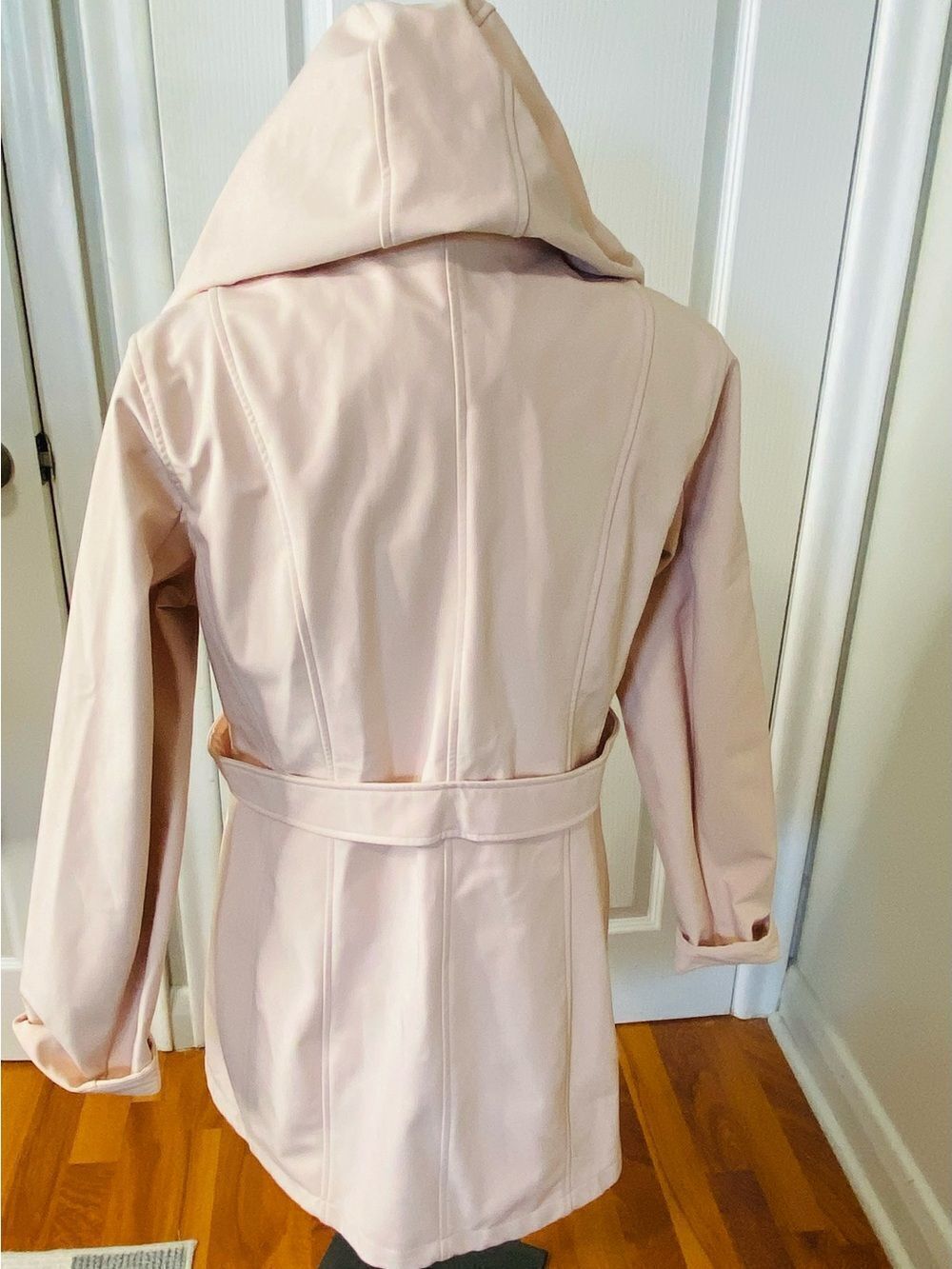🛍️Nautica Blush Pink Short Trench w Detachable Hood XL - Picture 11 of 14